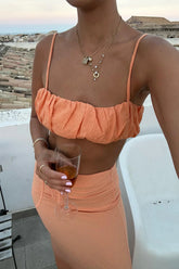 Sunset Beach Orange Bandeau Top