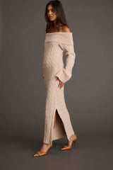 Rhiannon Dusty Rose Sweater Maxi Dress