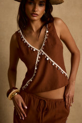 Ashby Terracotta Embellished Tank