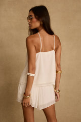 Jada Ivory Embellished Halter Top