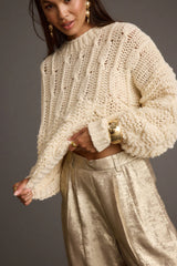 Bethany Cream Cable Knit Sweater