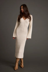 Nolita Cream Midi Sweater Dress