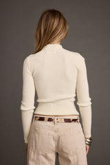 Robbie White Long Sleeve Turtleneck