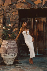 Rayne White Embellished Maxi Dress