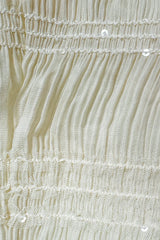 Quinn Ivory High Neck Shimmer Chiffon Maxi Dress
