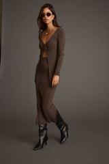 Tusk Mocha Sweater Midi Skirt