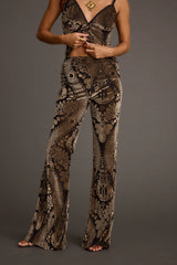 Silver Springs Burnout Velvet Flare Pants