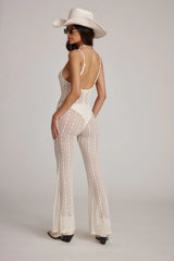 Cammie White Lace Sheer Jumpsuit
