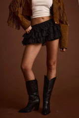 Heartstrings Black Ruffle Bloomer Shorts