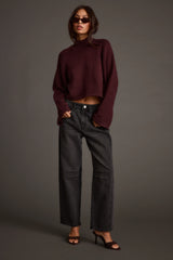 Arden Plum Cropped Sweater