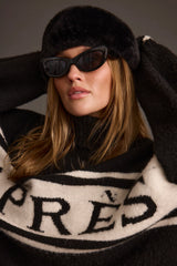Chalet Black Faux Fur Headband