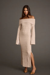Rhiannon Dusty Rose Sweater Maxi Dress