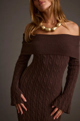 Rhiannon Espresso Sweater Maxi Dress