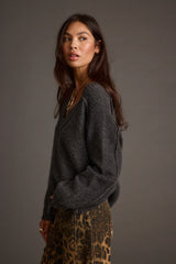 Colorado Charcoal V Neck Sweater