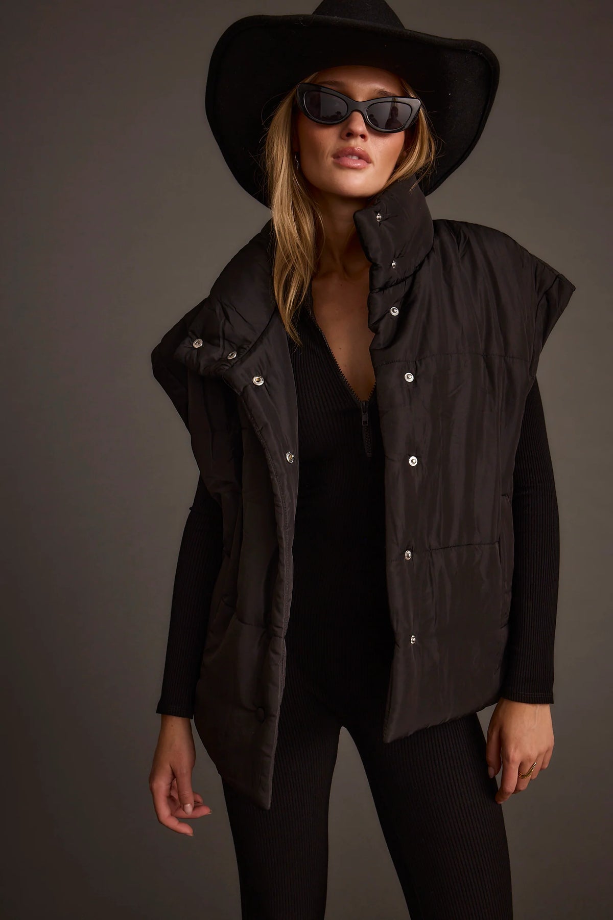 Summit Black Puffer Vest