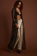 Ambrose Black Lace Kimono