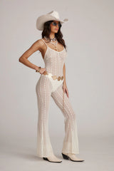 Cammie White Lace Sheer Jumpsuit