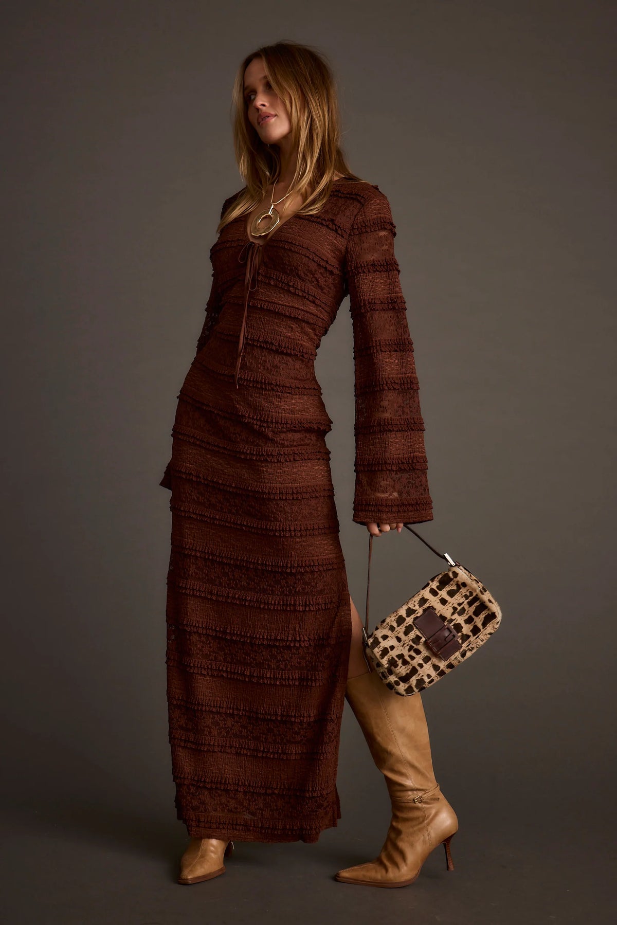 Melrose Espresso Maxi Dress
