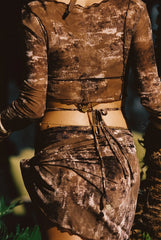 Hasey Mocha Snake Mesh Sarong