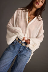 Claudia Ivory Oversized Blouse