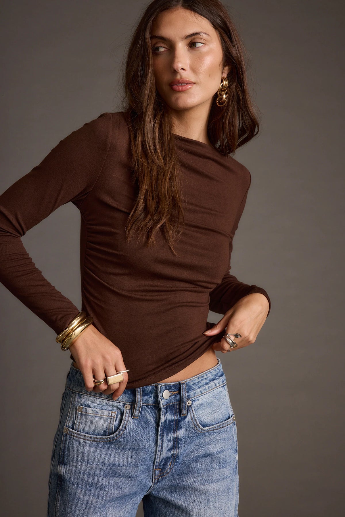 Romy Espresso Top