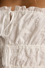 Dahlia White Embroidered Tank