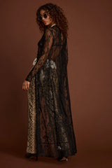 Ambrose Black Lace Kimono