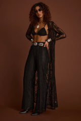 Ambrose Black Lace Kimono