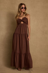 Mara Mocha Maxi Dress
