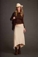Mod Cream Asymmetrical Skirt