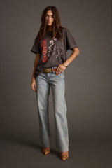 Callie Charcoal Oversized Graphic Tee