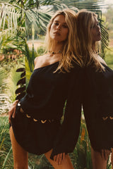 Calor Black Off Shoulder Mini Dress