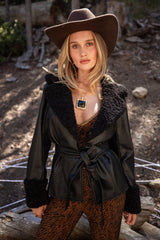 Banks Black Belted Coat